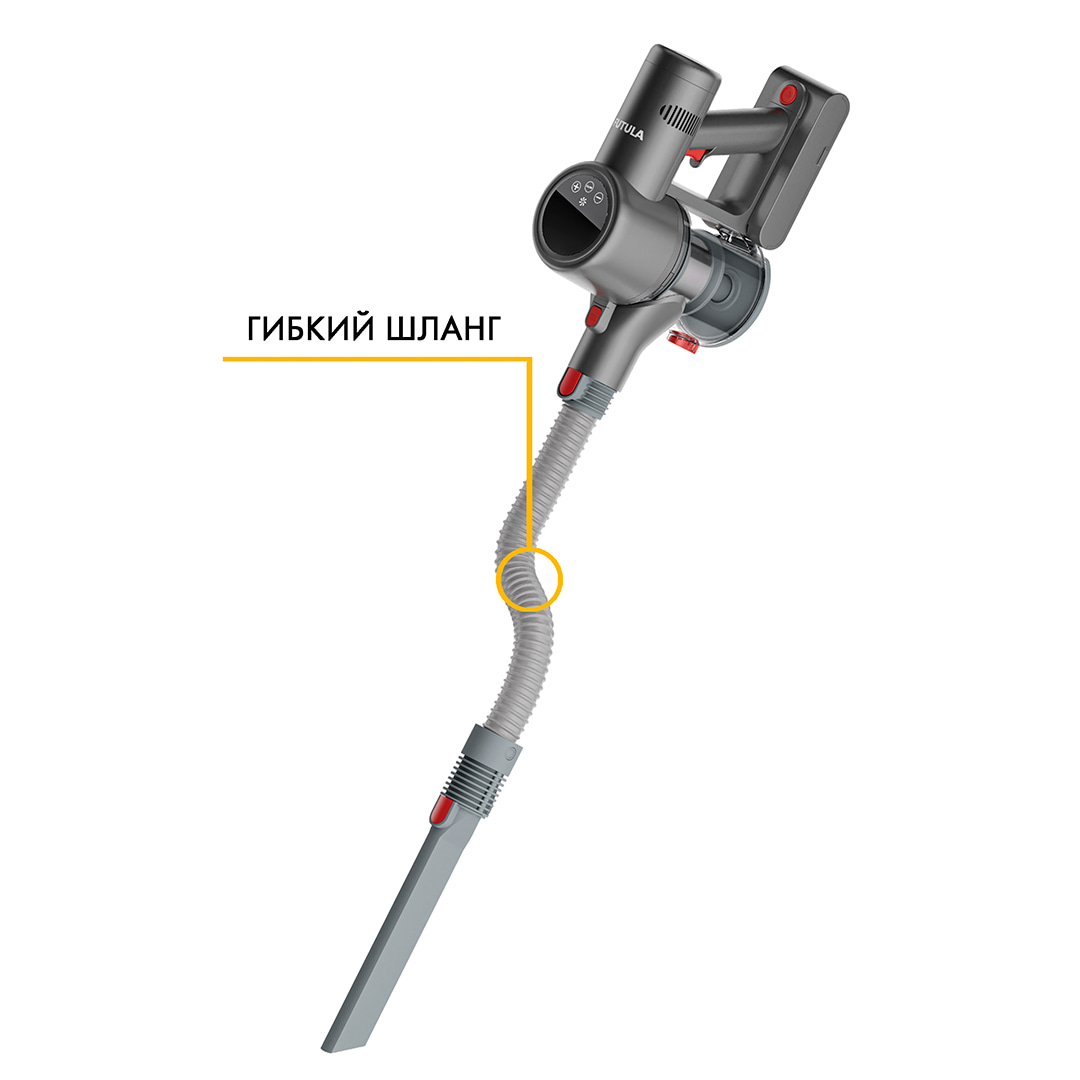 Беспроводной пылесос Futula Cordless Vacuum Cleaner V12 (Red Grey)