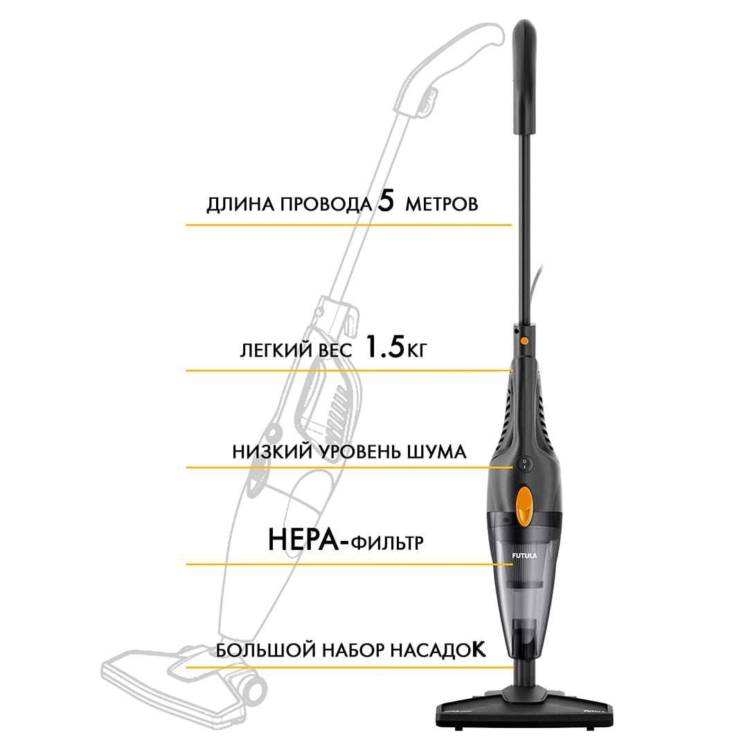 Проводной пылесос Futula Vacuum Cleaner V2 (Black)