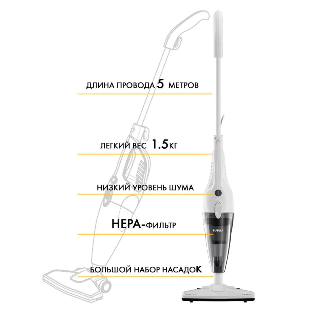 Проводной пылесос Futula Vacuum Cleaner V2 (белый)