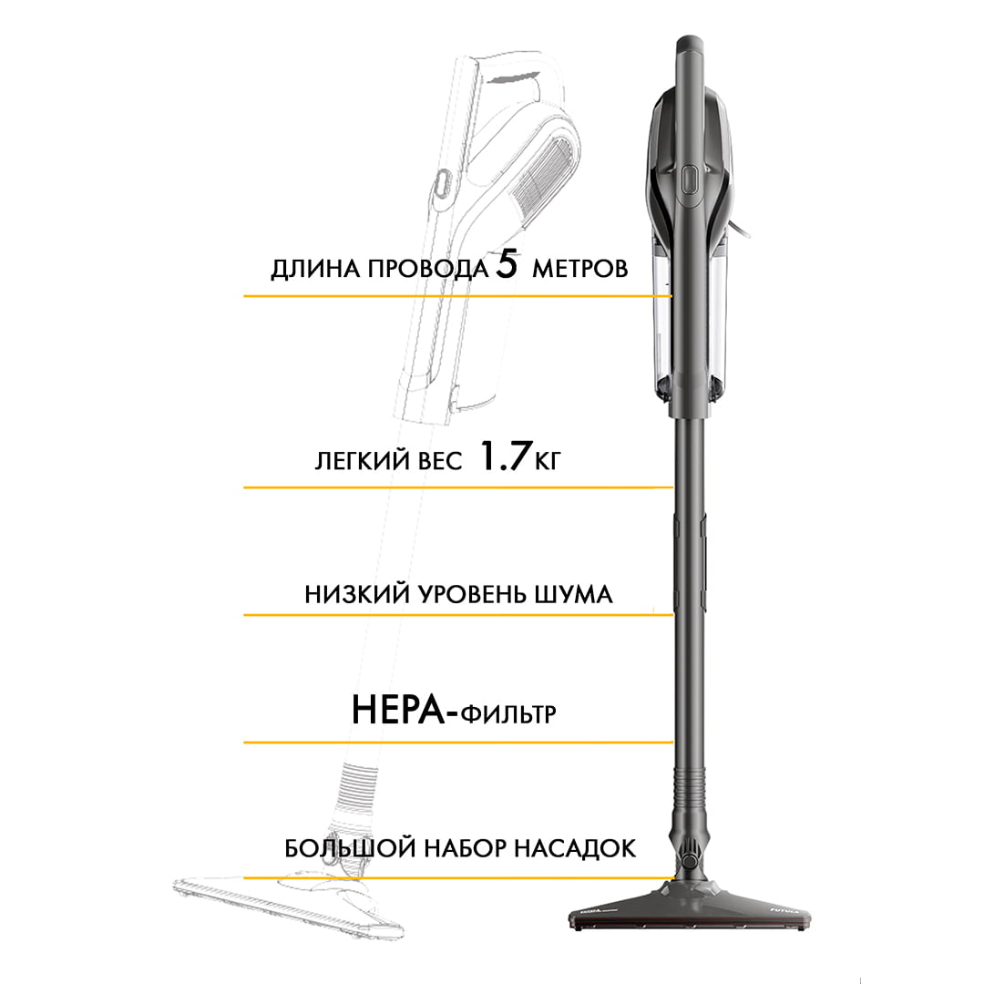 Проводной пылесос Futula Vacuum Cleaner V4 (Black)