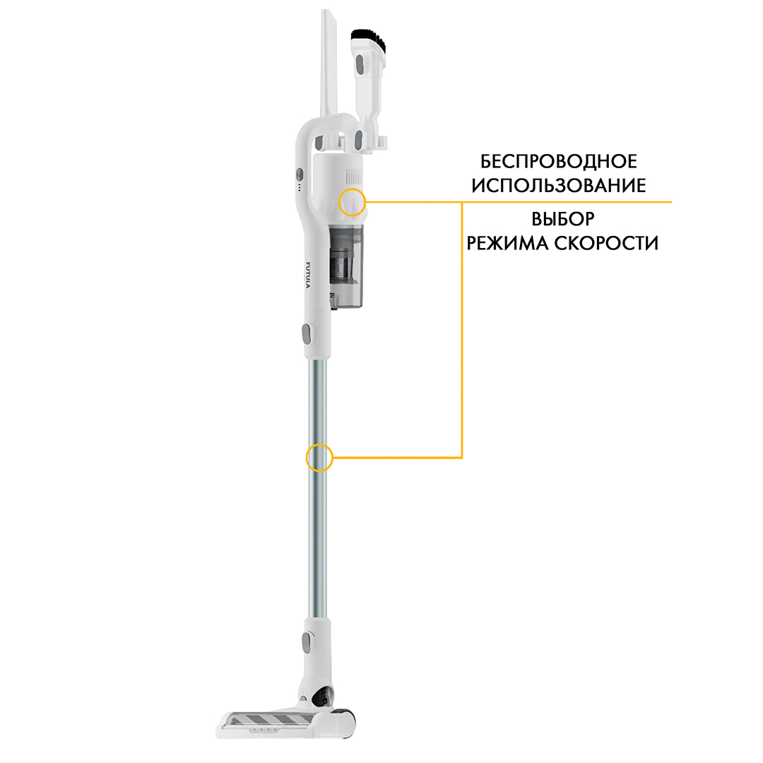 Беспроводной пылесос Futula Cordless Vacuum Cleaner V8 (белый)
