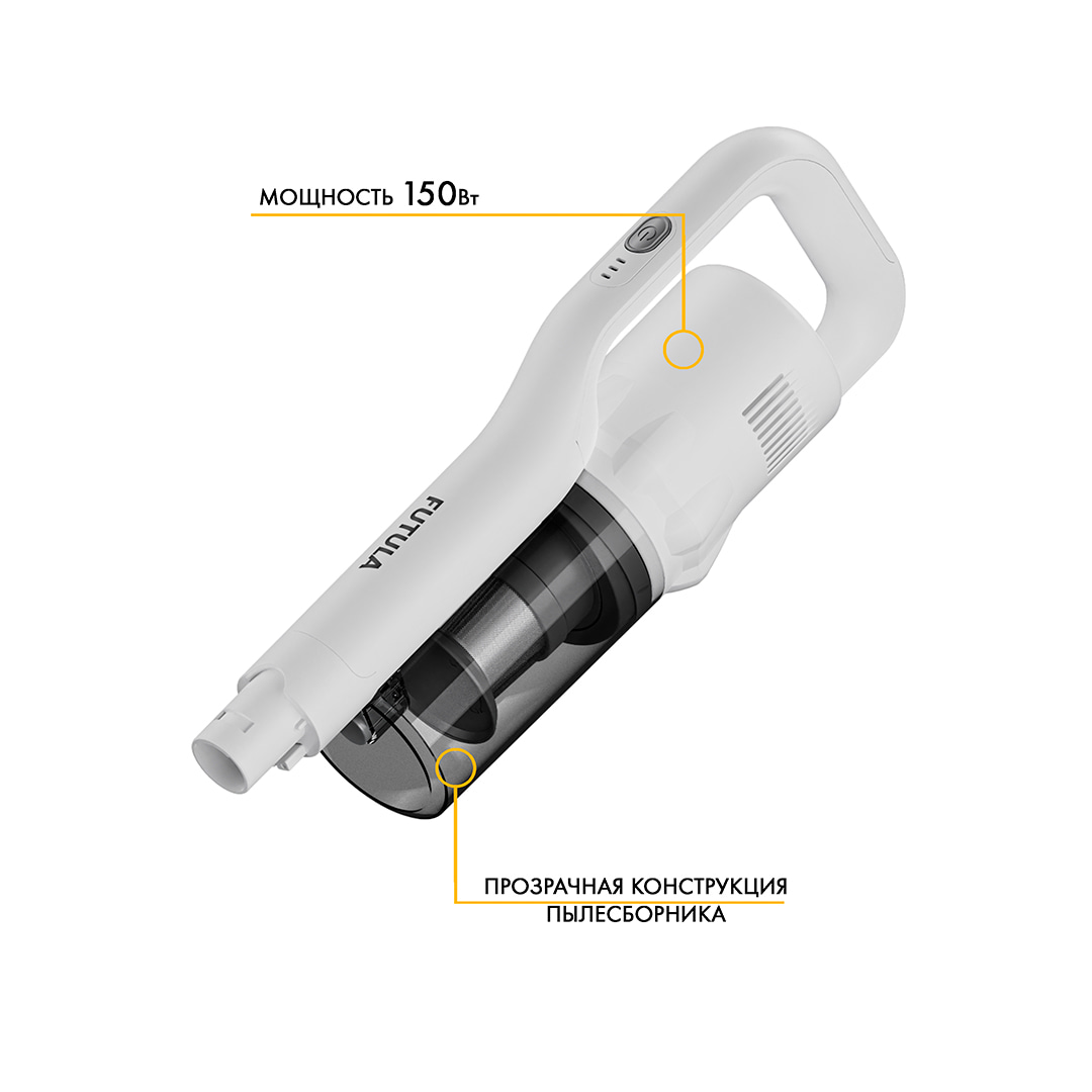 Беспроводной пылесос Futula Cordless Vacuum Cleaner V8 (белый)