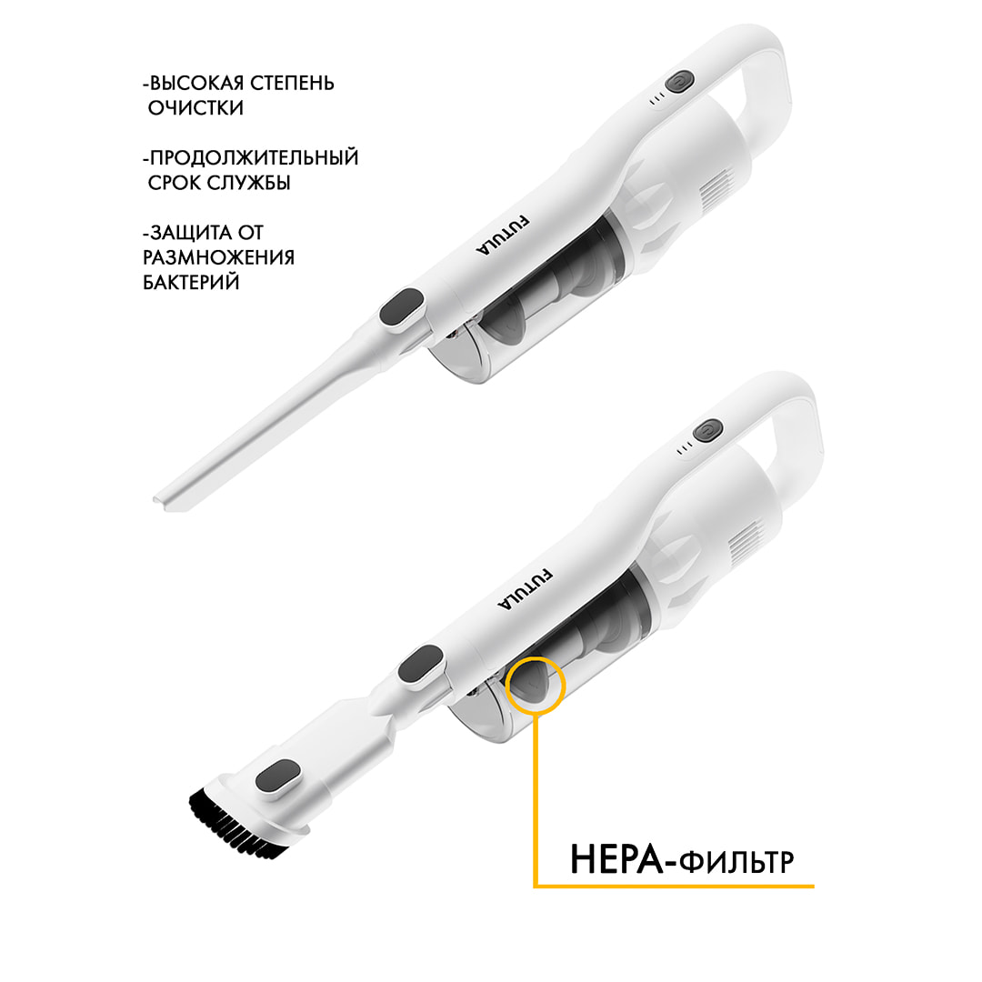 Беспроводной пылесос Futula Cordless Vacuum Cleaner V8 (белый)